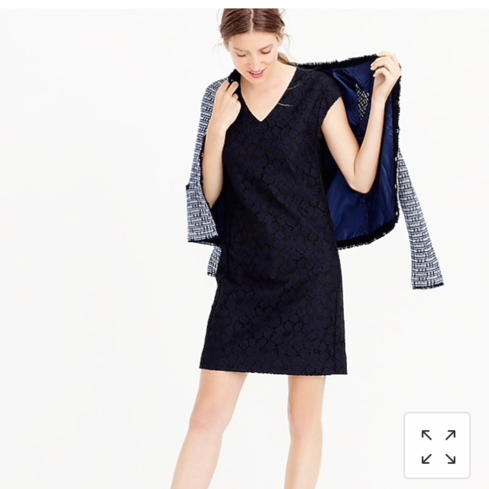 J.Crew sleeveless lace shift dress